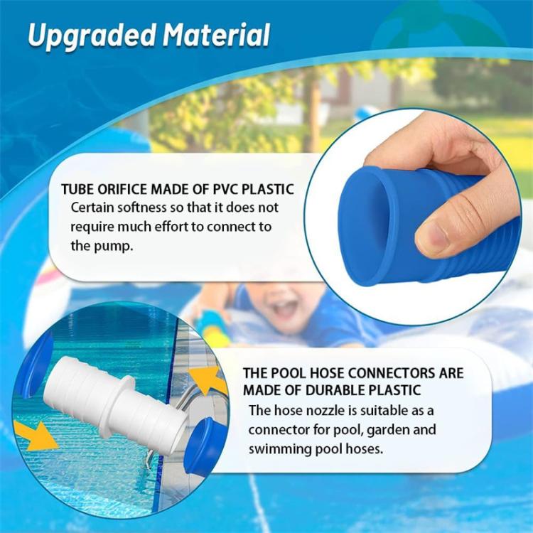 32mm Pool Hose + Connector + Screwdriver For Intex 300 GPH/530 GPH, Length: 1m White Hose - Swimming Pool Parts by buy2fix | Online Shopping UK | buy2fix