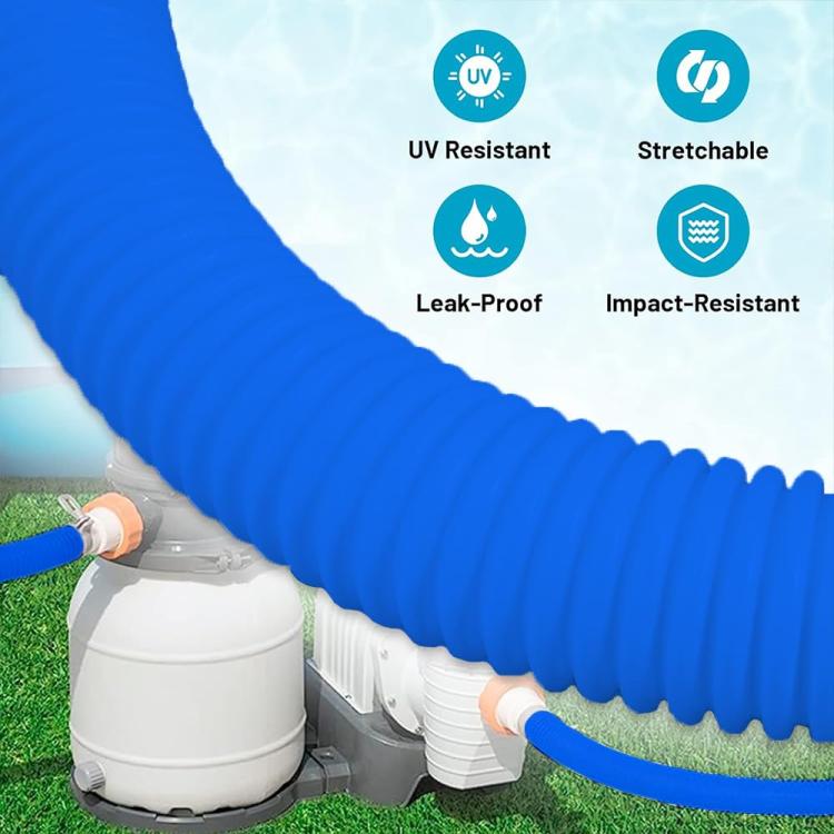 32mm Pool Hose + Connector + Screwdriver For Intex 300 GPH/530 GPH, Length: 1m Blue Hose - Swimming Pool Parts by buy2fix | Online Shopping UK | buy2fix