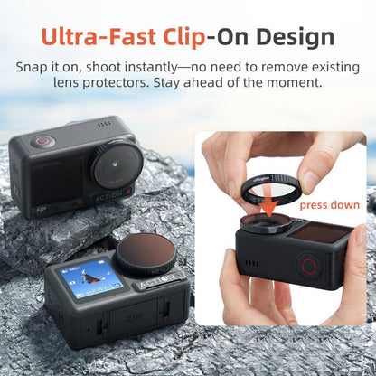 aMagisn Filter For DJI Action 5 Pro / 4 / 3, Spec: ND8+16+32+64 - Lens Filter by aMagisn | Online Shopping UK | buy2fix