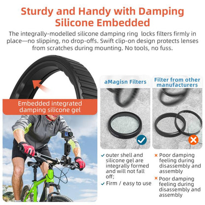 aMagisn Filter For DJI Action 5 Pro / 4 / 3, Spec: UV - Lens Filter by aMagisn | Online Shopping UK | buy2fix