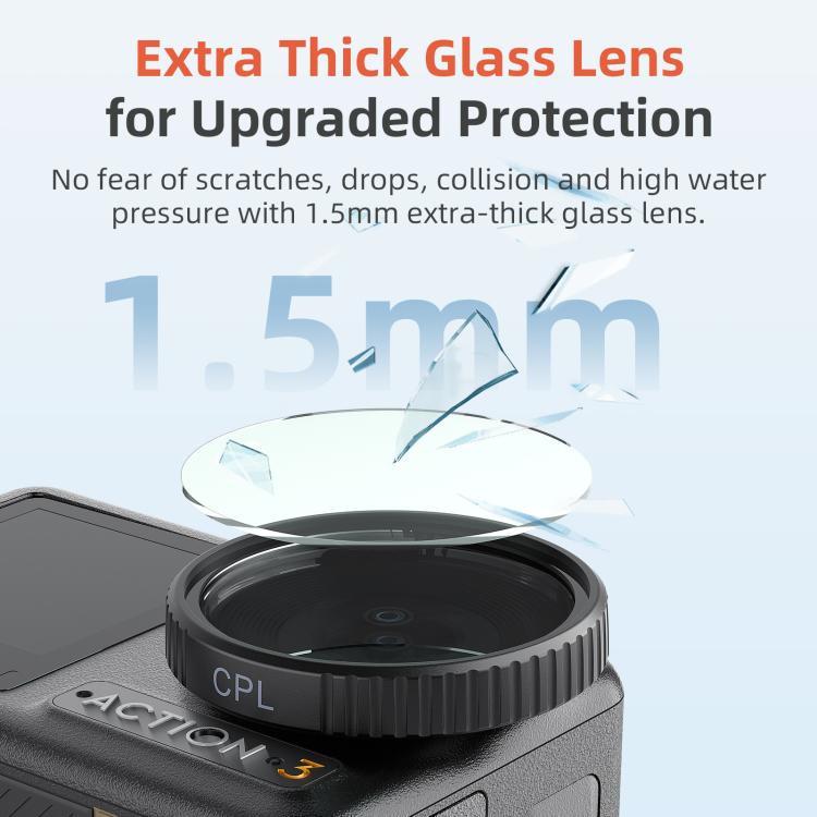 aMagisn Filter For DJI Action 5 Pro / 4 / 3, Spec: UV - Lens Filter by aMagisn | Online Shopping UK | buy2fix