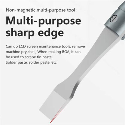 MaAnt M-068 Cell Phone Repair Non-Magnetic Stainless Steel Scraper Removal Tablet Paste Stirring BGA Pry Bar Degumming Tool - Crowbar by MaAnt | Online Shopping UK | buy2fix