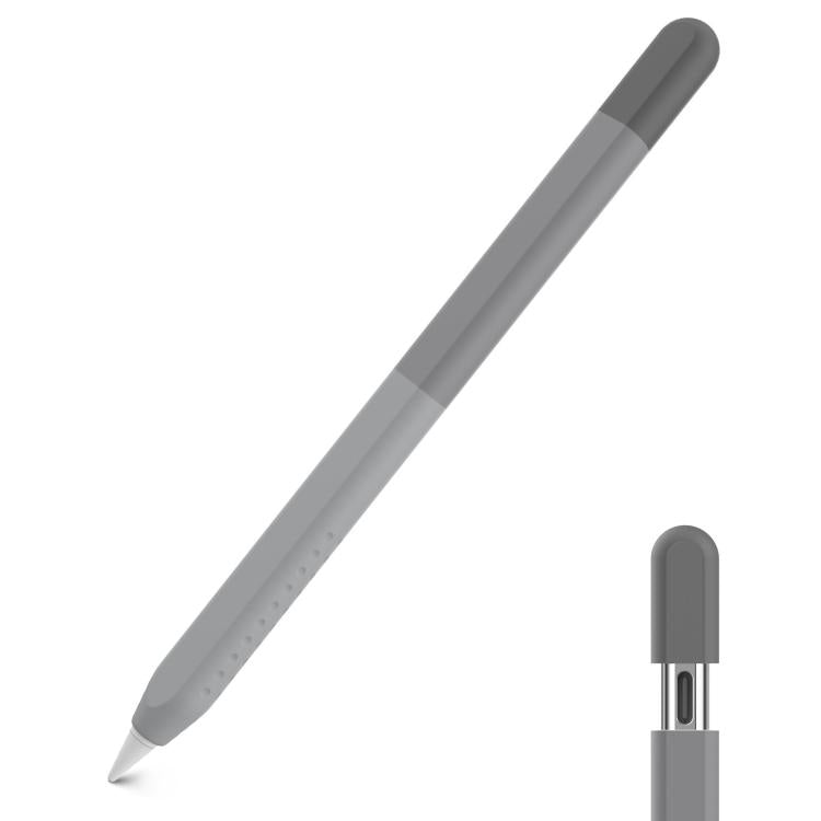 For Apple Pencil USB-C AhaStyle PT102-3 Stylus Gradient Color Silicone Pen Case(Gray) - Pencil Accessories by AhaStyle | Online Shopping UK | buy2fix