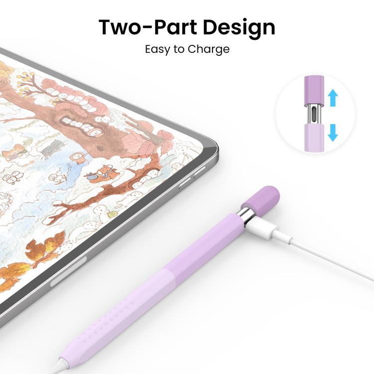 For Apple Pencil USB-C AhaStyle PT102-3 Stylus Gradient Color Silicone Pen Case(Blue) - Pencil Accessories by AhaStyle | Online Shopping UK | buy2fix