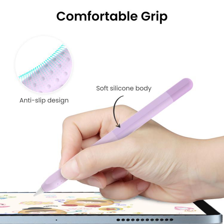 For Apple Pencil USB-C AhaStyle PT102-3 Stylus Gradient Color Silicone Pen Case(Purple) - Pencil Accessories by AhaStyle | Online Shopping UK | buy2fix