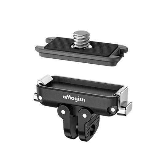aMagisn Mini Quick Release Mount for Sports Cameras, Spec: 2-claw Base+1/4 Inch Cover