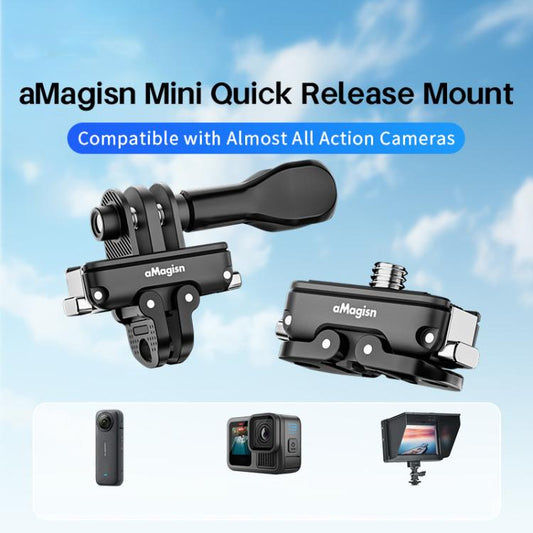 aMagisn Mini Quick Release Mount for Sports Cameras, Spec: 1/4 Inch Base+3-claw Cover - Quick Release Plate by aMagisn | Online Shopping UK | buy2fix