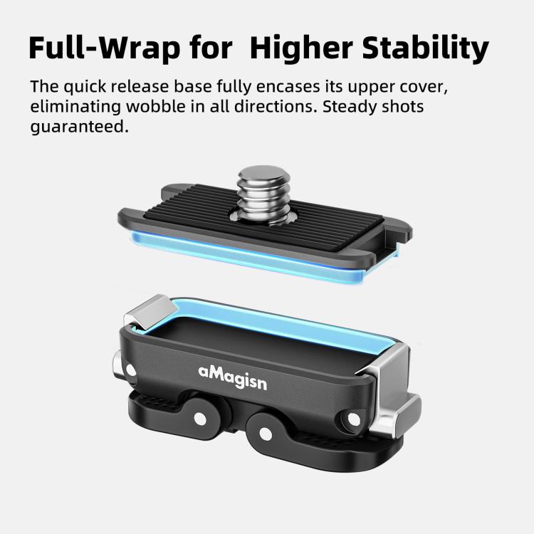 aMagisn Mini Quick Release Mount for Sports Cameras, Spec: 2-claw Base+1/4 Inch Cover - Quick Release Plate by aMagisn | Online Shopping UK | buy2fix