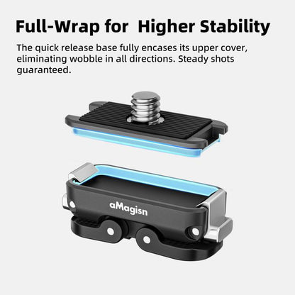 aMagisn Mini Quick Release Mount for Sports Cameras, Spec: 2-claw Base+1/4 Inch Cover - Quick Release Plate by aMagisn | Online Shopping UK | buy2fix