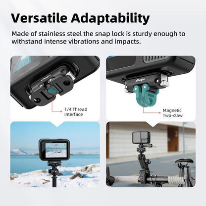 aMagisn Mini Quick Release Mount for Sports Cameras, Spec: 2-claw Base+3-claw Cover - Quick Release Plate by aMagisn | Online Shopping UK | buy2fix