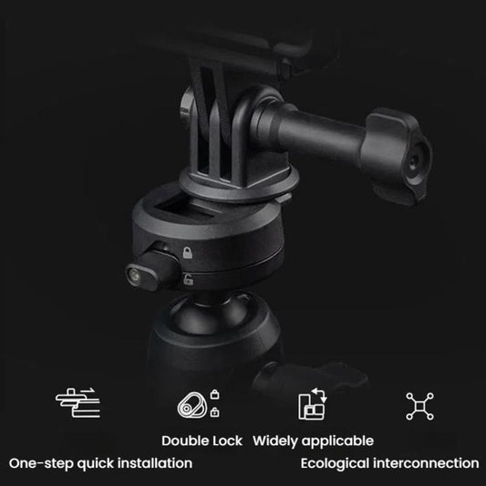 PGYTECH Motorcycle Rearview Mirror Quick Release Bracket(Black) - Holder by PGYTECH | Online Shopping UK | buy2fix