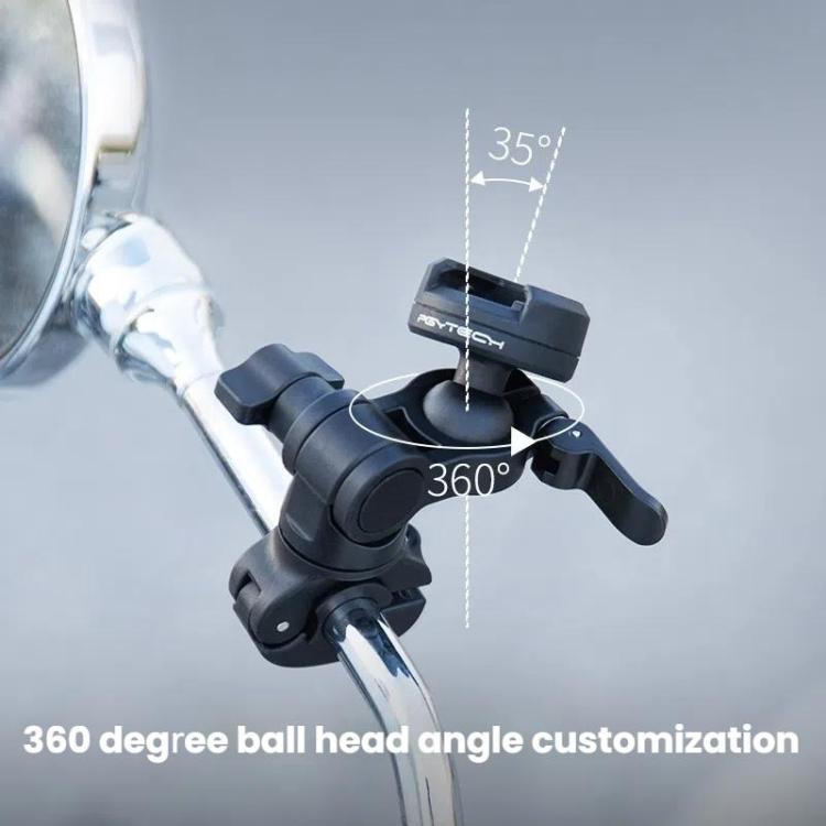 PGYTECH Motorcycle Rearview Mirror Quick Release Bracket(Black) - Holder by PGYTECH | Online Shopping UK | buy2fix