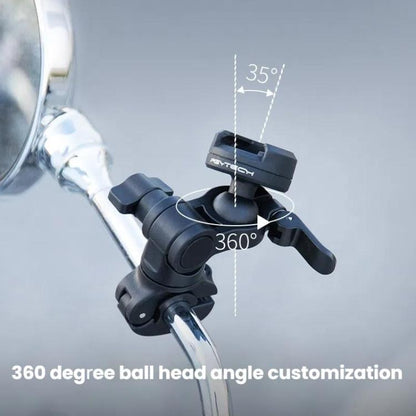 PGYTECH Motorcycle Rearview Mirror Quick Release Bracket(Black) - Holder by PGYTECH | Online Shopping UK | buy2fix