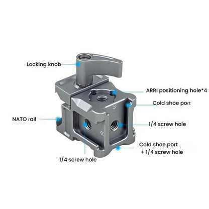 For DJI Ronin Series Stabilizer XILETU Quick Release NATO Clamp Cold Shoe Adapter -  by XILETU | Online Shopping UK | buy2fix
