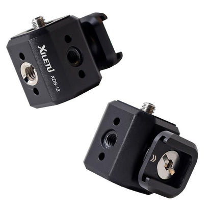 XILETU Tripod Screw Hole Adapter with Cold Shoe 3/8 inch 1/4 inch Thread Holes ARRI Positioning Hole - Other Accessories by XILETU | Online Shopping UK | buy2fix