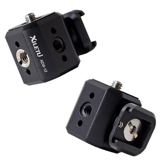 XILETU Tripod Screw Hole Adapter with Cold Shoe 3/8 inch 1/4 inch Thread Holes ARRI Positioning Hole - Other Accessories by XILETU | Online Shopping UK | buy2fix