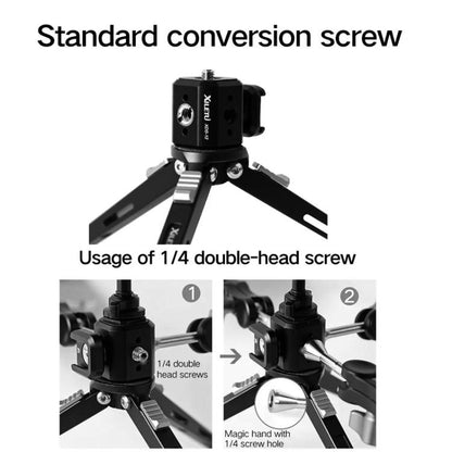 XILETU Tripod Screw Hole Adapter with Cold Shoe 3/8 inch 1/4 inch Thread Holes ARRI Positioning Hole - Other Accessories by XILETU | Online Shopping UK | buy2fix