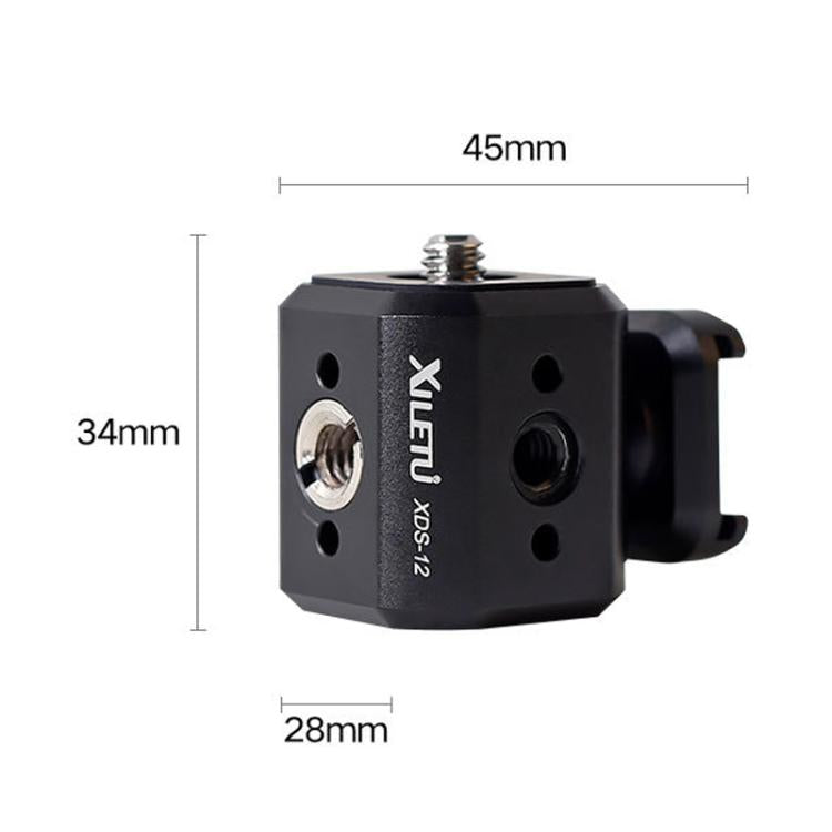 XILETU Tripod Screw Hole Adapter with Cold Shoe 3/8 inch 1/4 inch Thread Holes ARRI Positioning Hole - Other Accessories by XILETU | Online Shopping UK | buy2fix