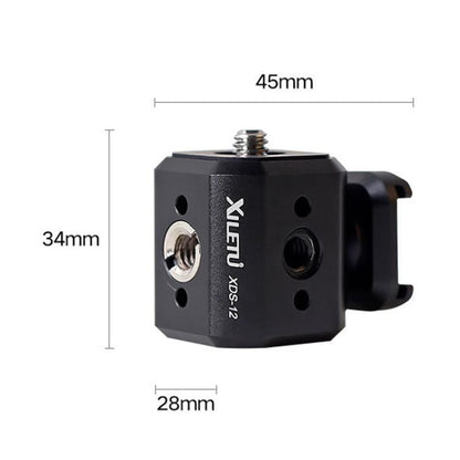 XILETU Tripod Screw Hole Adapter with Cold Shoe 3/8 inch 1/4 inch Thread Holes ARRI Positioning Hole - Other Accessories by XILETU | Online Shopping UK | buy2fix