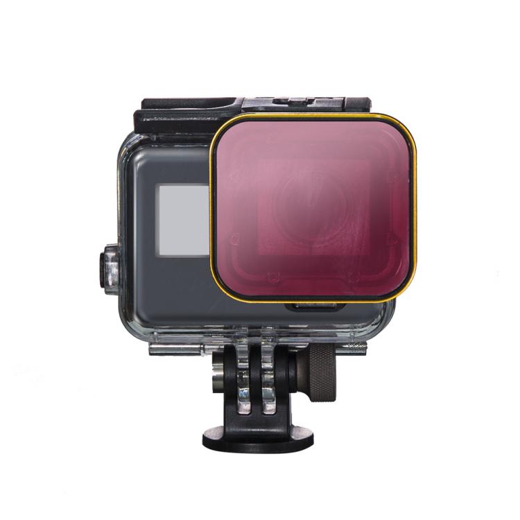 For GoPro 5/6 PGYTECH Deep Diving Snorkeling Filter Waterproof Case(Red) - Lens Cover by PGYTECH | Online Shopping UK | buy2fix