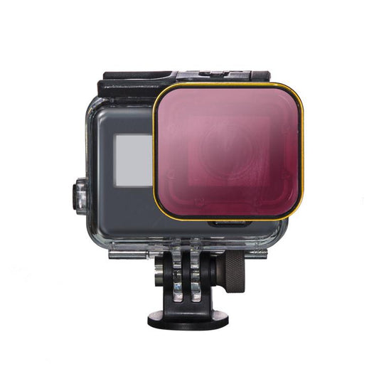 For GoPro 5/6 PGYTECH Deep Diving Snorkeling Filter Waterproof Case(Red) - Lens Cover by PGYTECH | Online Shopping UK | buy2fix