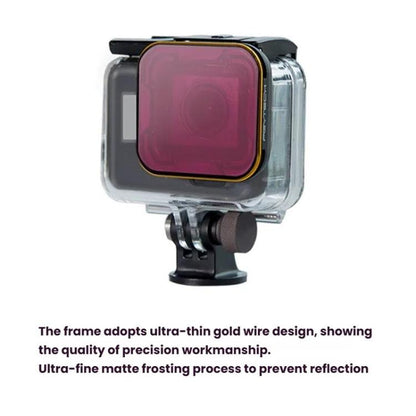 For GoPro 5/6 PGYTECH Deep Diving Snorkeling Filter Waterproof Case(Red) - Lens Cover by PGYTECH | Online Shopping UK | buy2fix