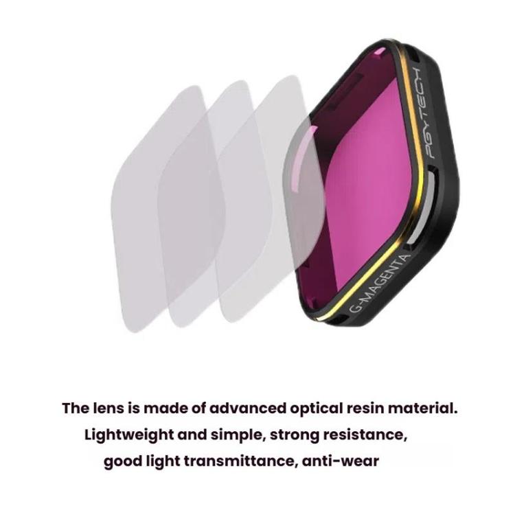 For GoPro 5/6 PGYTECH Deep Diving Snorkeling Filter Waterproof Case(Red) - Lens Cover by PGYTECH | Online Shopping UK | buy2fix