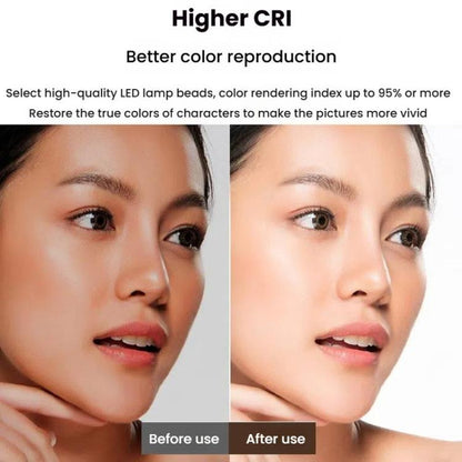 Live Streaming Fill Light LED Photography Lamp Mobile Phone Eye Protection Soft Light Selfie Lamp, Spec: 8inch（Black） - Ring Light by buy2fix | Online Shopping UK | buy2fix