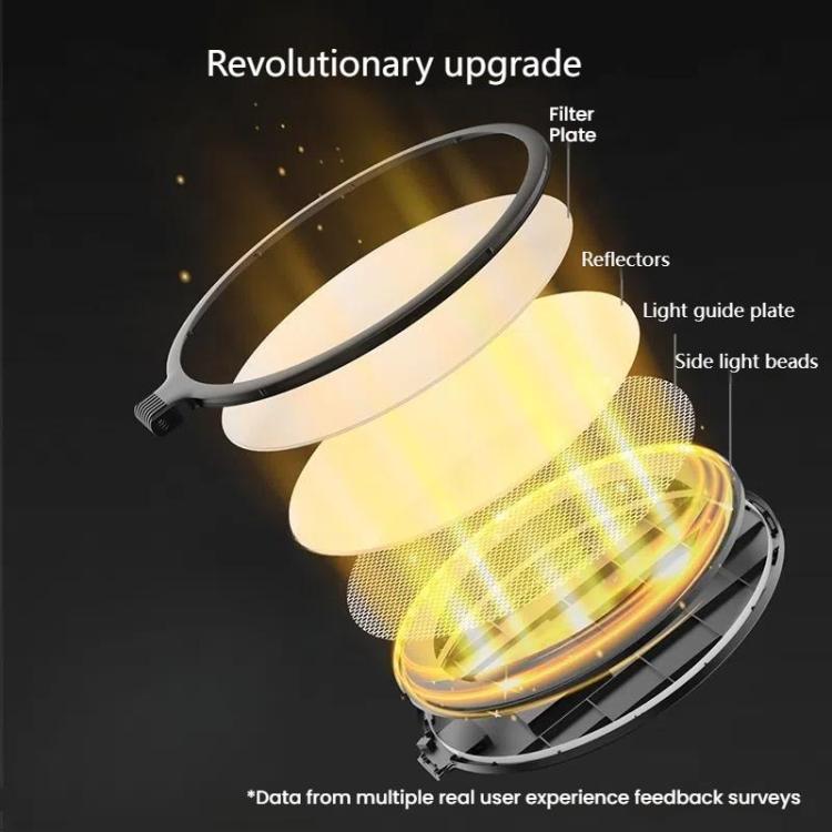 Live Streaming Fill Light LED Photography Lamp Mobile Phone Eye Protection Soft Light Selfie Lamp, Spec: 12inch（Black） - Ring Light by buy2fix | Online Shopping UK | buy2fix