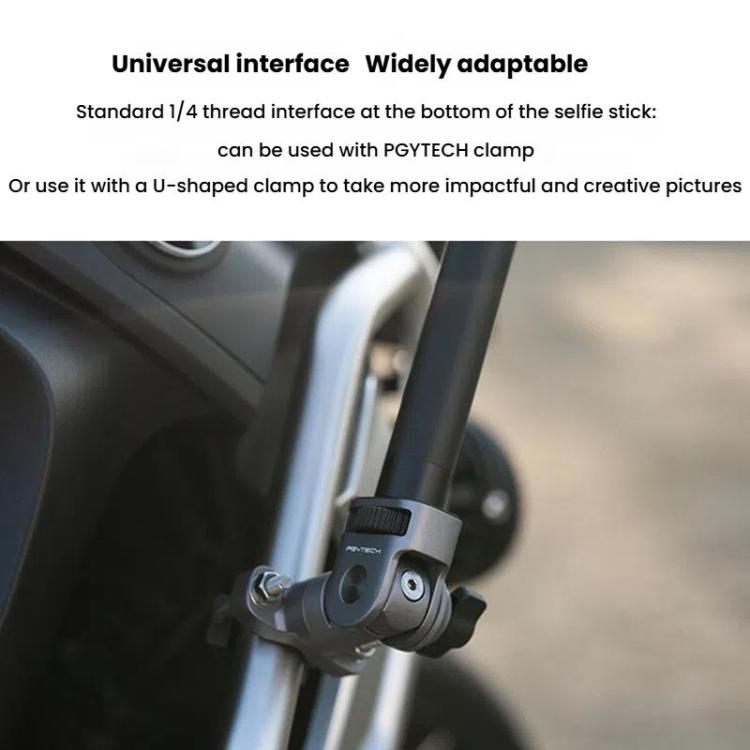 PGYTECH 96cm Aluminum Alloy Extended Sports Camera Selfie Stick(Black) - Extendable Pole by PGYTECH | Online Shopping UK | buy2fix