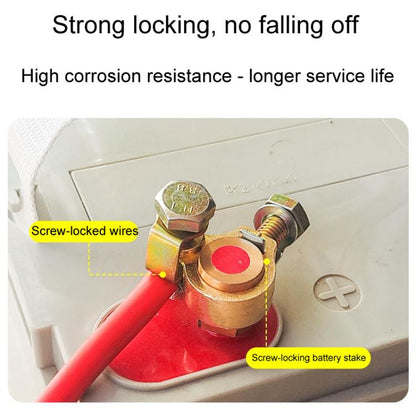 1pair Thickened Copper Battery Clip Automotive Battery Stake Multi-Function Connector - Booster Cable & Clip by buy2fix | Online Shopping UK | buy2fix