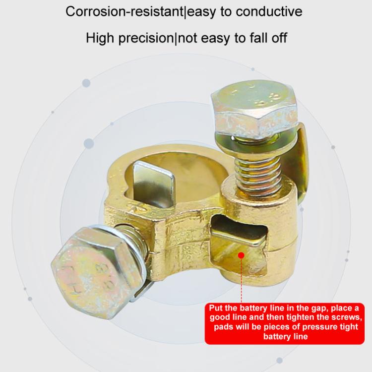 1pair Thickened Copper Battery Clip Automotive Battery Stake Multi-Function Connector - Booster Cable & Clip by buy2fix | Online Shopping UK | buy2fix