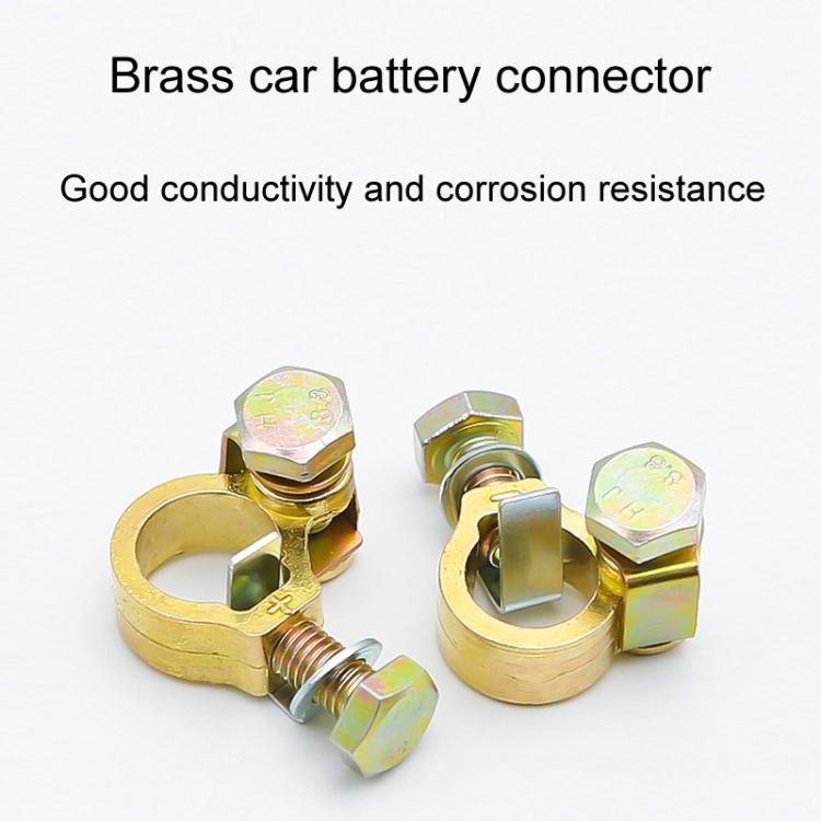 1pair Thickened Copper Battery Clip Automotive Battery Stake Multi-Function Connector - Booster Cable & Clip by buy2fix | Online Shopping UK | buy2fix