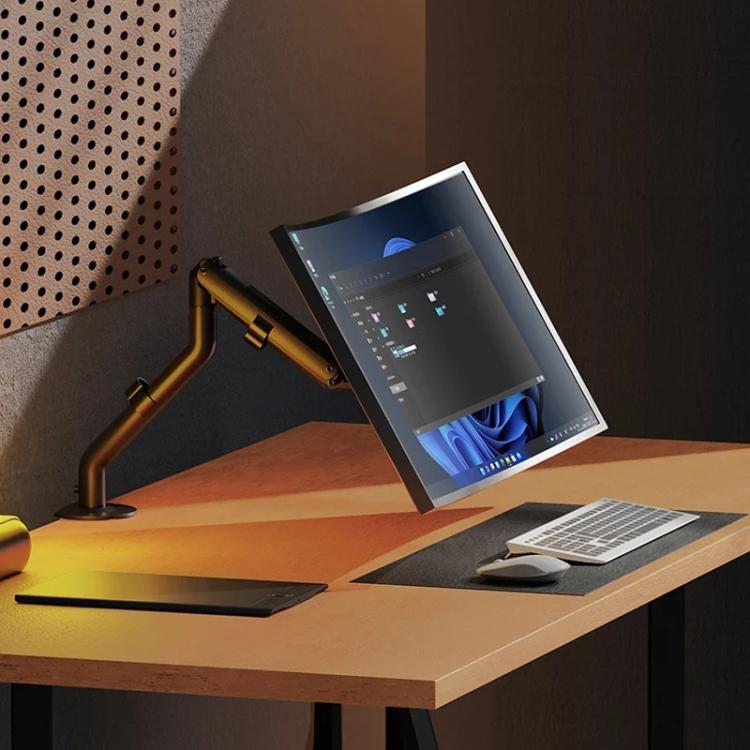 For 15-32 Inch Monitor Bracket Adjustable Gas Spring Computer Screen Desk Mount Stand(Black) - Laptop Stand by buy2fix | Online Shopping UK | buy2fix