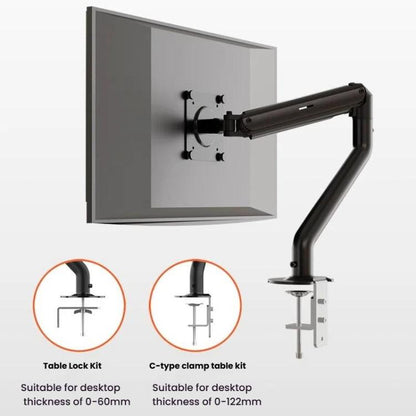 For 15-32 Inch Monitor Bracket Adjustable Gas Spring Computer Screen Desk Mount Stand(White) - Laptop Stand by buy2fix | Online Shopping UK | buy2fix
