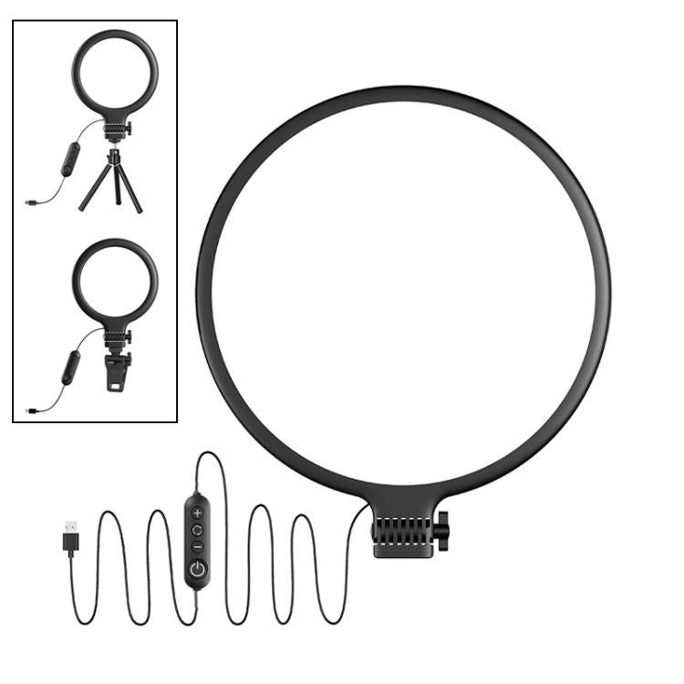 Live Streaming Fill Light Selfie Desktop Photography Light Laptop Clamp Fill Lamp Set(Lamp+Stand+Clip) - Ring Light by buy2fix | Online Shopping UK | buy2fix