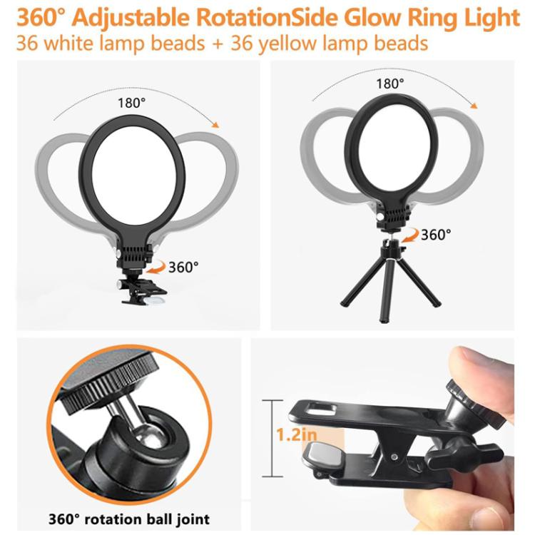 Live Streaming Fill Light Selfie Desktop Photography Light Laptop Clamp Fill Lamp Set(Lamp+Stand+Clip) - Ring Light by buy2fix | Online Shopping UK | buy2fix