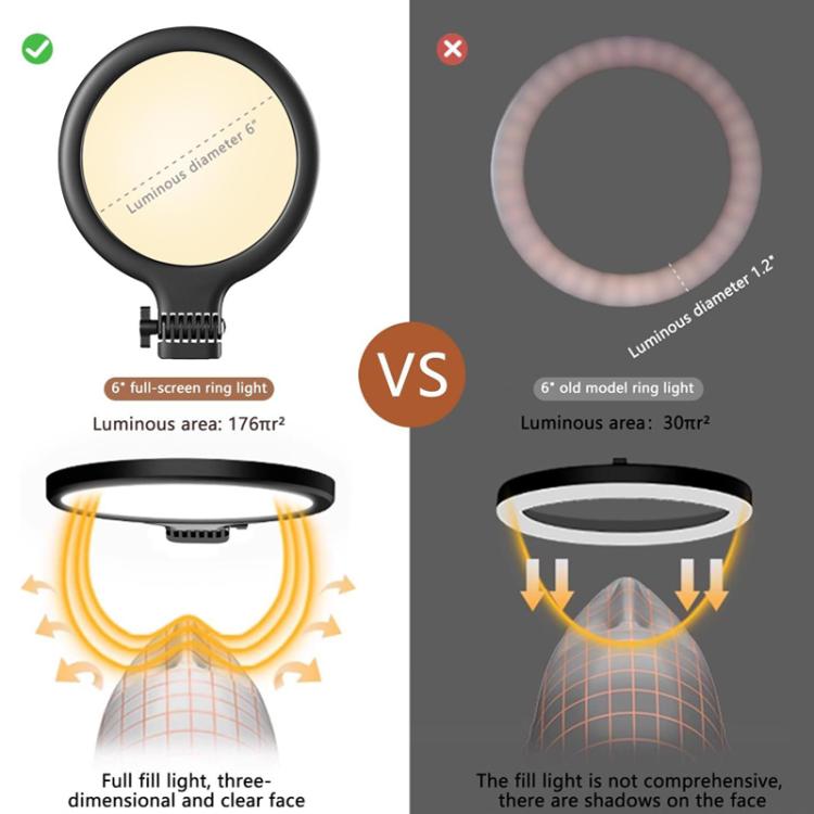 Live Streaming Fill Light Selfie Desktop Photography Light Laptop Clamp Fill Lamp Set(Lamp+Stand+Clip) - Ring Light by buy2fix | Online Shopping UK | buy2fix