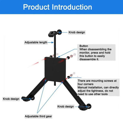 Holeless Monitor Mount for 17-32 Inch Screens Quick Installation and Removal Bracket(Black) - TV Brackets & Mounts by buy2fix | Online Shopping UK | buy2fix