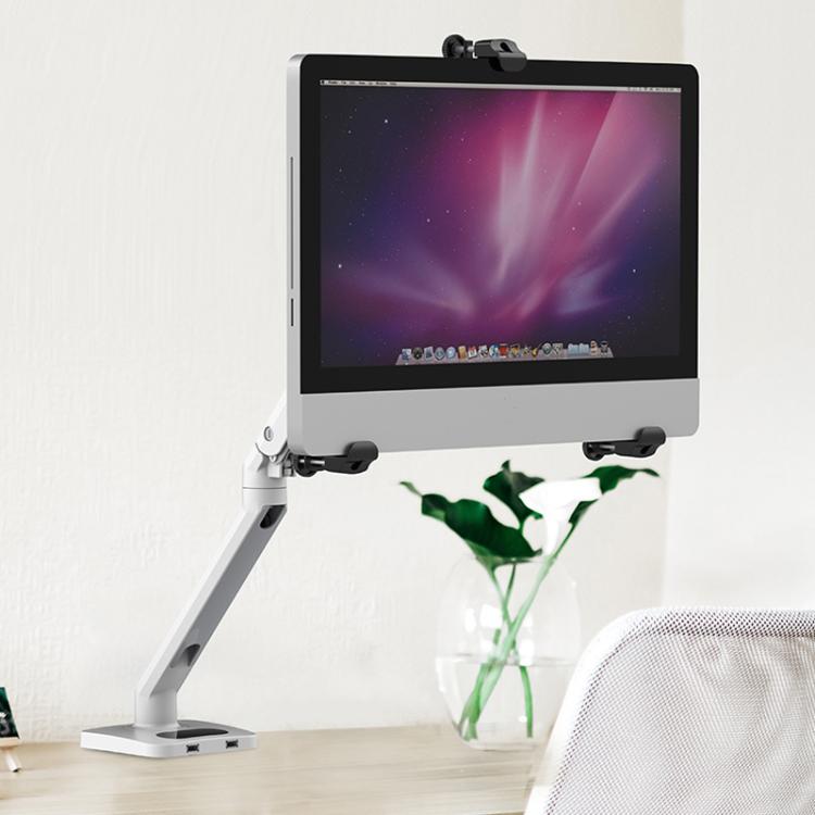 Holeless Monitor Mount for 17-32 Inch Screens Quick Installation and Removal Bracket(Black) - TV Brackets & Mounts by buy2fix | Online Shopping UK | buy2fix