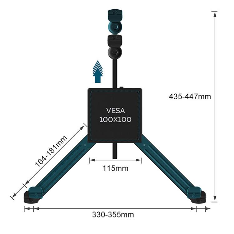 Holeless Monitor Mount for 17-32 Inch Screens Quick Installation and Removal Bracket(Black) - TV Brackets & Mounts by buy2fix | Online Shopping UK | buy2fix