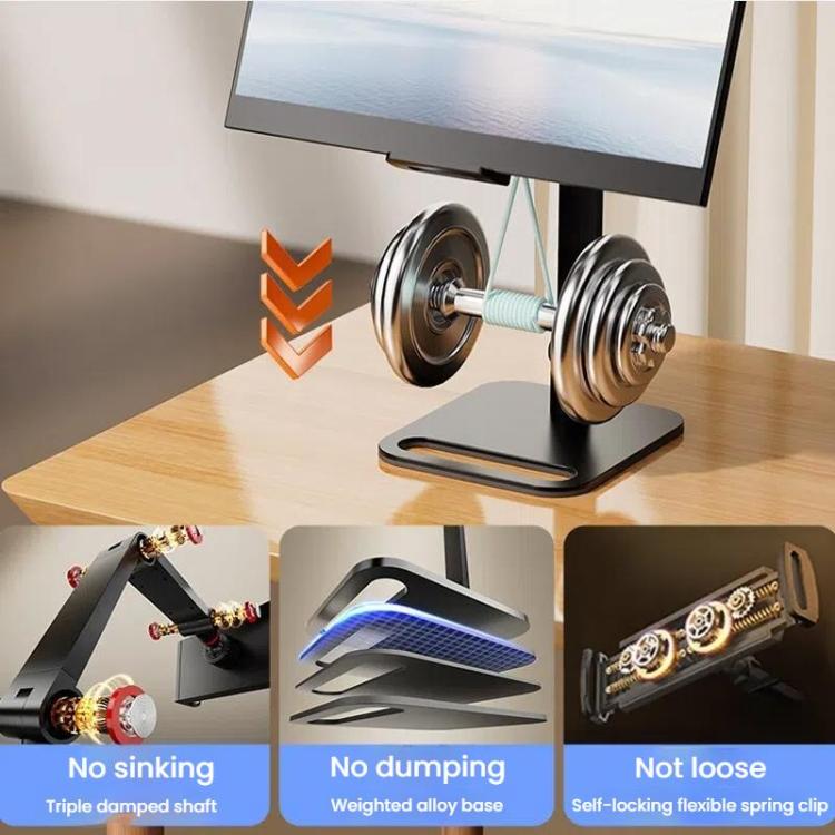 2-session Phone Tablet Monitor Desktop Stand Height and Angle Adjustable Bracket for Screen Within 17.3 Inch - Desktop Holder by buy2fix | Online Shopping UK | buy2fix