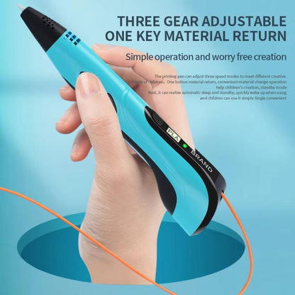 3D Printing Pen Kids Education Drawing DIY Doodle Stereoscopic Drawing 3D Pen(Blue) - 3D Printer by buy2fix | Online Shopping UK | buy2fix