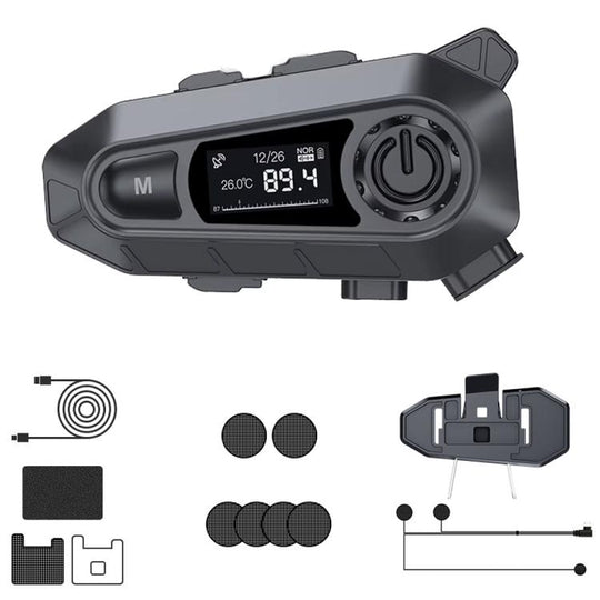 A1 IP67 Waterproof Motorcycle Helmet Noise Reduction Bluetooth Headset, Spec: Soft Mic