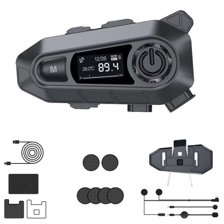 A1 IP67 Waterproof Motorcycle Helmet Noise Reduction Bluetooth Headset, Spec: Soft and Hard Mics - Motorcycle Walkie Talkie by buy2fix | Online Shopping UK | buy2fix