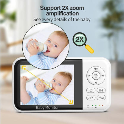3.2 inch LCD Wireless Video Baby Monitor 2 Way Audio Talk Night Vision Surveillance Security Camera EU Plug - Baby Monitor by buy2fix | Online Shopping UK | buy2fix