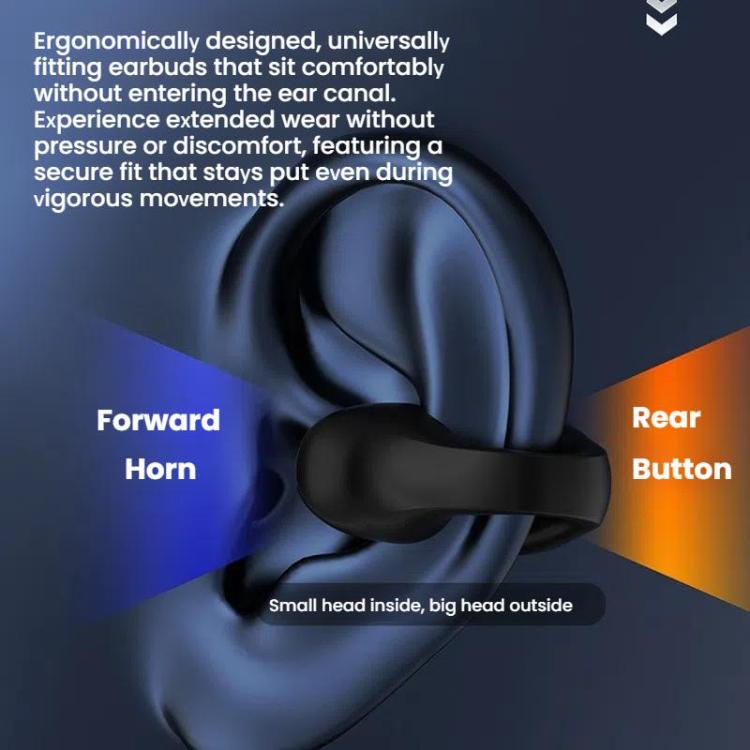 Bluetooth Earpiece Single Ear Clip-On Non-Intrusive Design Sports Headphones for Running(Skin) - Sport Earphone by buy2fix | Online Shopping UK | buy2fix