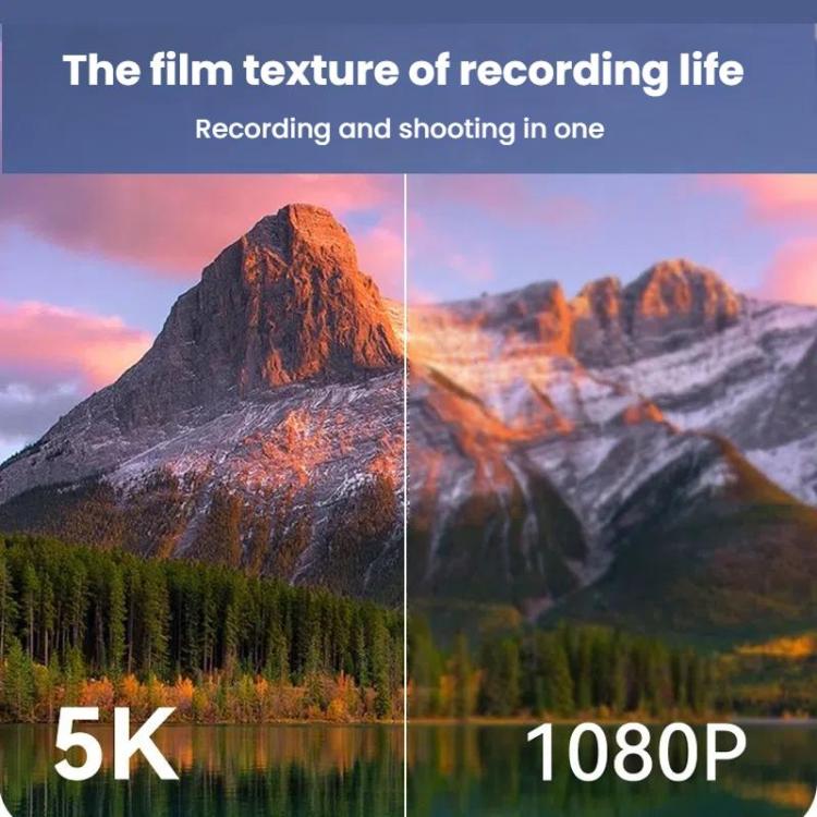 W1 5K HD Digital Camera 75MP 18X Digital Zoom WiFi Video Recorder With Flip Screen(White) - Video Cameras by buy2fix | Online Shopping UK | buy2fix