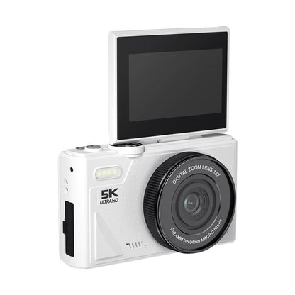 W1 5K HD Digital Camera 75MP 18X Digital Zoom WiFi Video Recorder With Flip Screen(White) - Video Cameras by buy2fix | Online Shopping UK | buy2fix