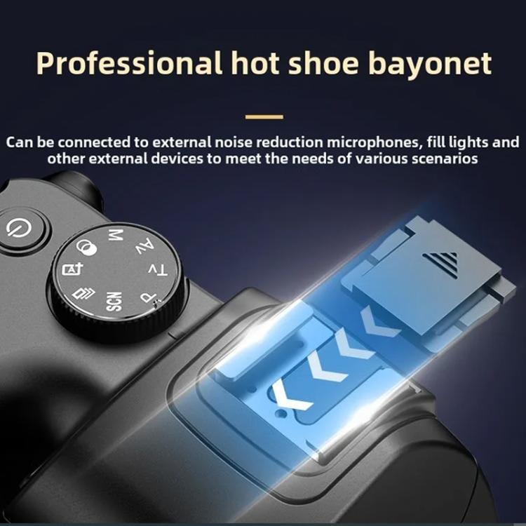 4K 72MP 12X Optical Zoom Student Digital Camera WiFi HD Video Camera With 3 Inch Flip Screen(Black) - Video Cameras by buy2fix | Online Shopping UK | buy2fix